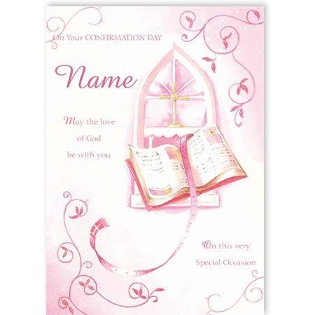 Confirmation Greeting Cards for Girls Personalised Greeting Cards