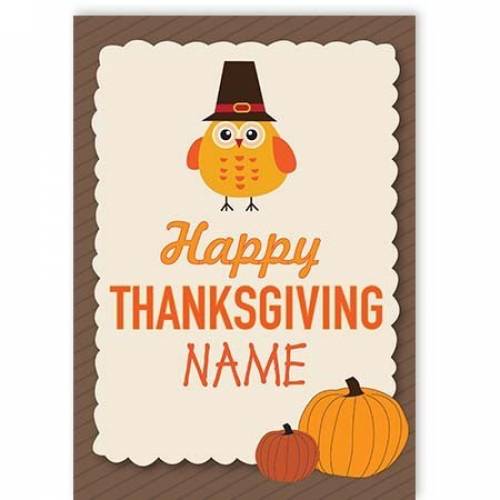 Happy Thanksgiving Turkey Greeting Card