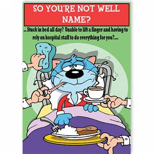 Stuck In Bed Funny Get Well Soon Card