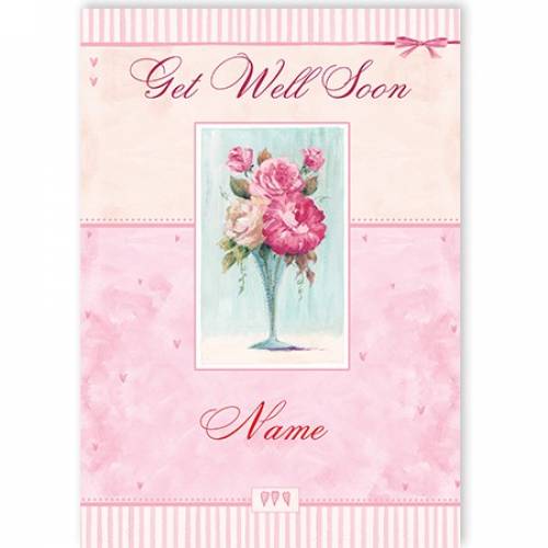 Get Well Soon Vase Flowers Card