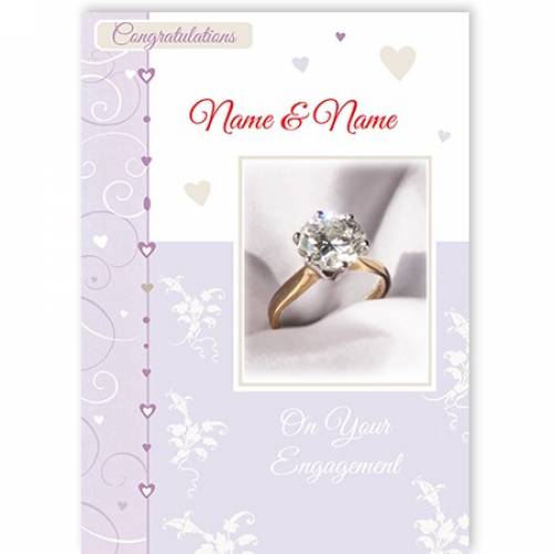 Diamond Ring Congratulations On Your Engagement Card