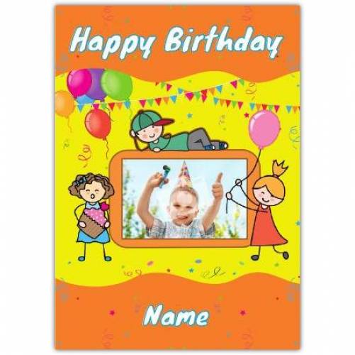 One Photo Boys Happy Birthday Card