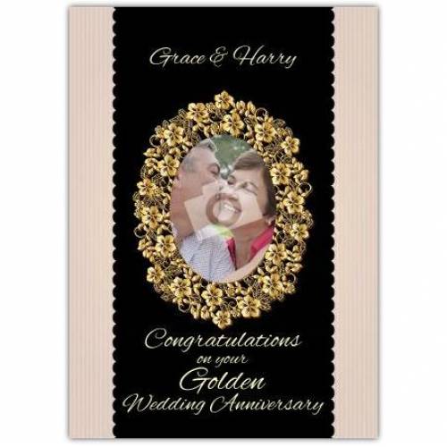 Golden Wedding Anniversary Picture Card