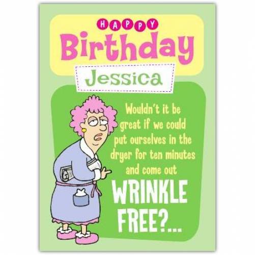 Aunty Acid Wrinkle Free Birthday Card
