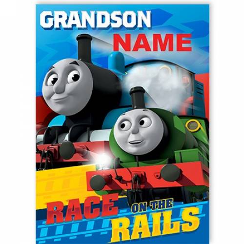 Grandson Thomas The Tank Engine Race The Rails Card