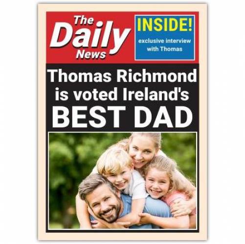 Daily News Newspaper Ireland's Best Dad Card