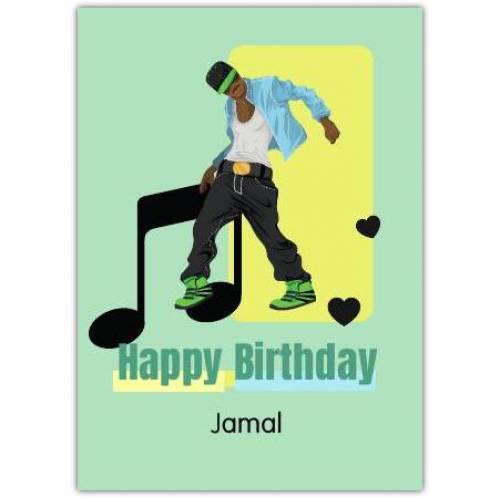 Happy Birthday Guy Dancing  Card