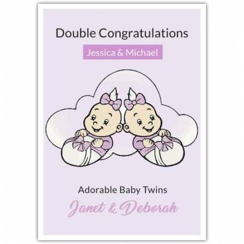 Double Congratulations Adorable  Card