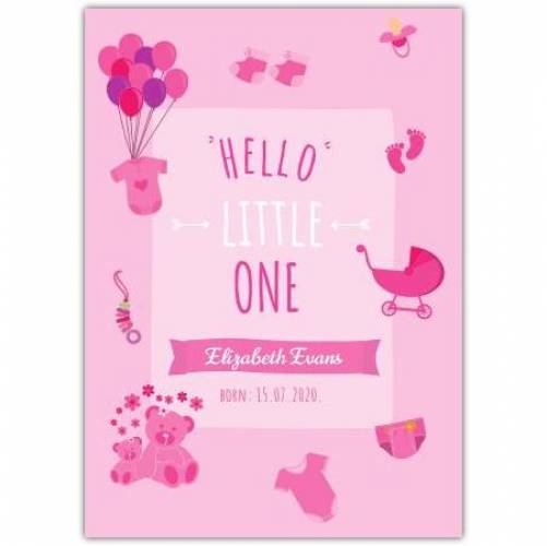 Baby Pink Balloons Greeting Card
