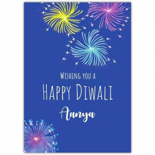 Happy Diwali Festival Lights Fireworks Card