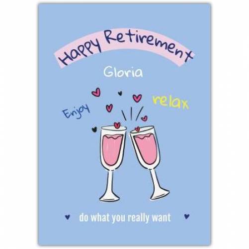 Happy Retirement Clink Bubbley Greeting Card