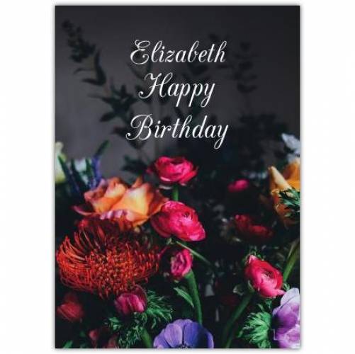 Birthday Flowers Greeting Card