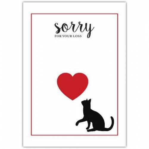 Cat Bereavement Silhouette Greeting  Card