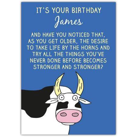 Birthday Funny Bull Greeting Card | Greeting Card | greetings.ie | 2000 ...