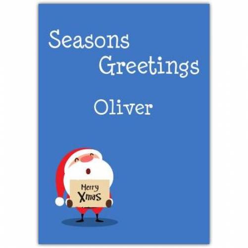 Seasons Greetings Merry Xmas Card