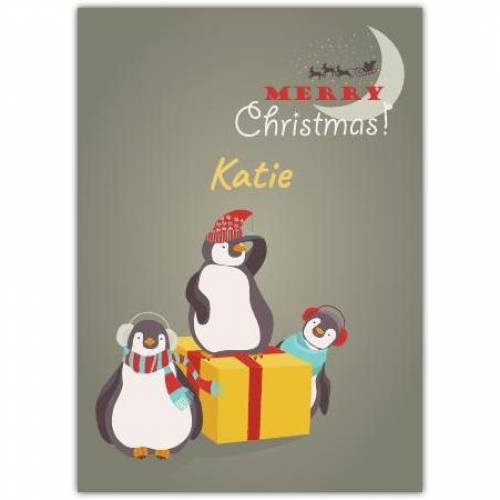 Merry Christmas Penguins Card