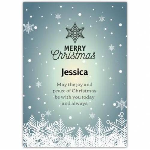Merry Christmas Joy And Peace Card