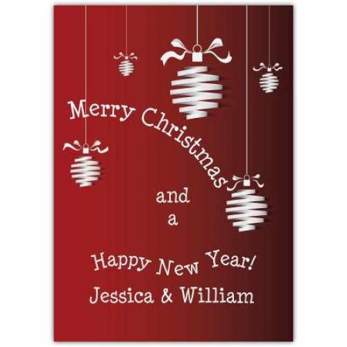 Happy New Year Decoration Christmas Card