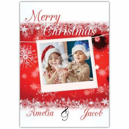 Snowflake Photo Christmas Card