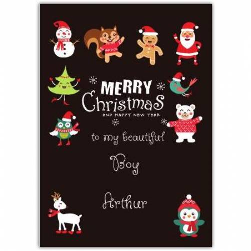 To My Beautiful Boy Merry Christmas And Happy New Year Card