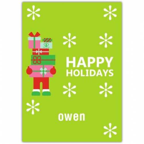 Presents Happy Holidays Card