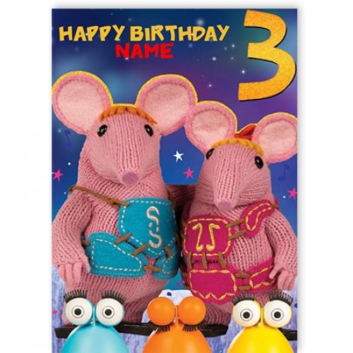 Clangers 3rd Birthday Card