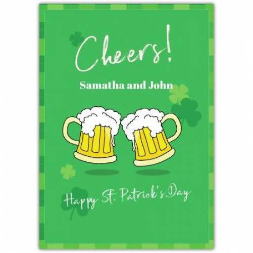 St Patricks Day Shamrock Beer Greeting Card