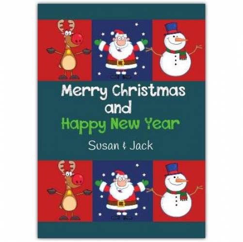 Christmas And New Year Cute Greeting Card