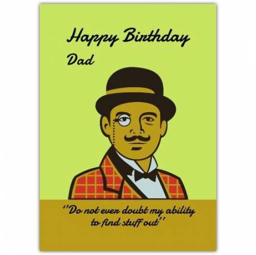 Birthday Funny Monacle Man Greeting Card