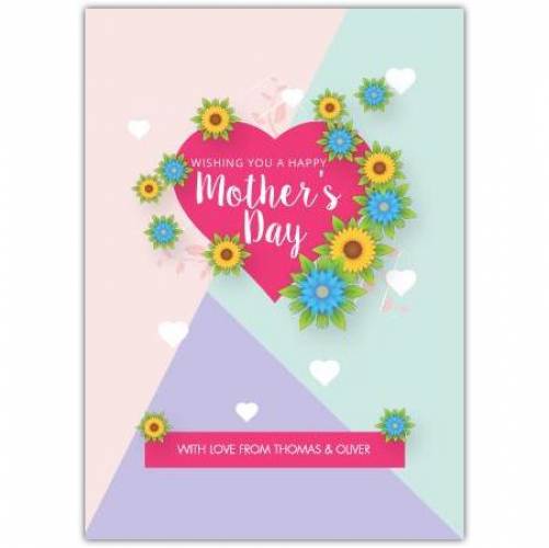 Mothers Day Flower Power Greeting Card