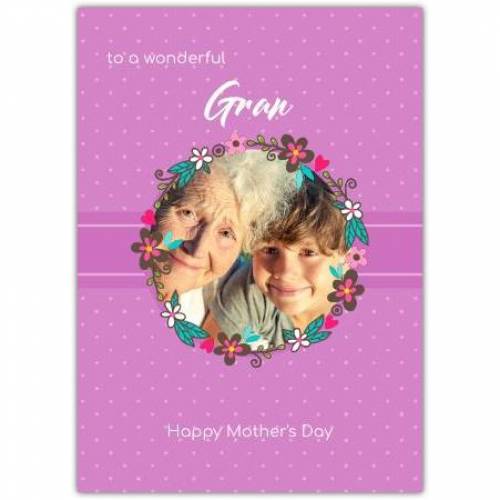 Mothers Day Floral Chain Photo Greeting Card