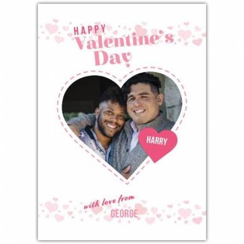 Valentines Day Heart Photo Upload Greeting Card