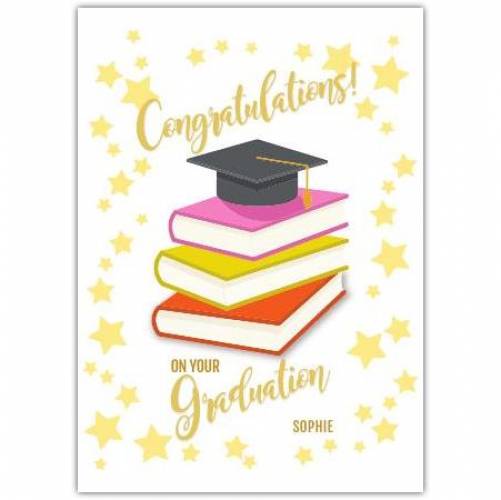 Graduation Congratulations Book Smart Greeting Card