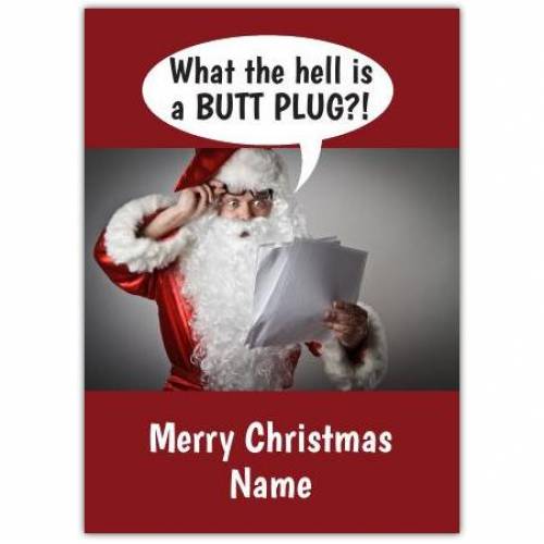 Merry Christmas Rude Santas List Greeting Card