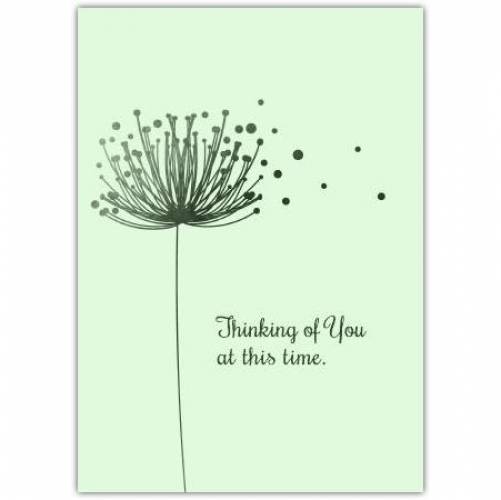 Thinking Of You Green Greeting Card