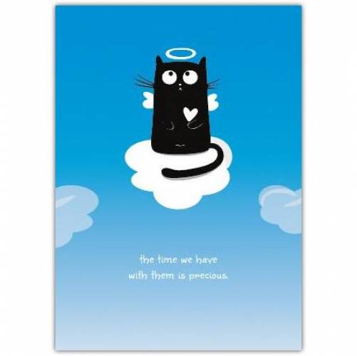 Cat Bereavement Angel Kitty Greeting Card