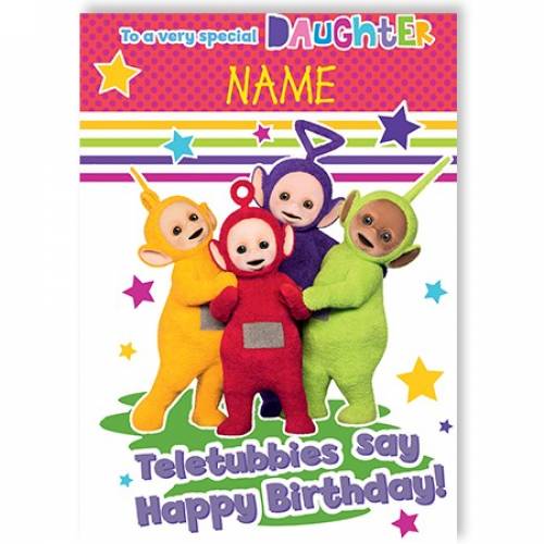 Teletubbies Say Happy Birthday Card