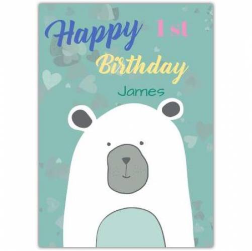 Happy Birthday Polar Bear Card
