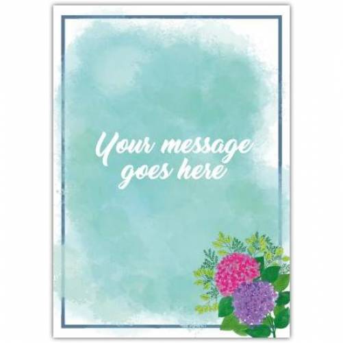 Simple Message With Flowers Card