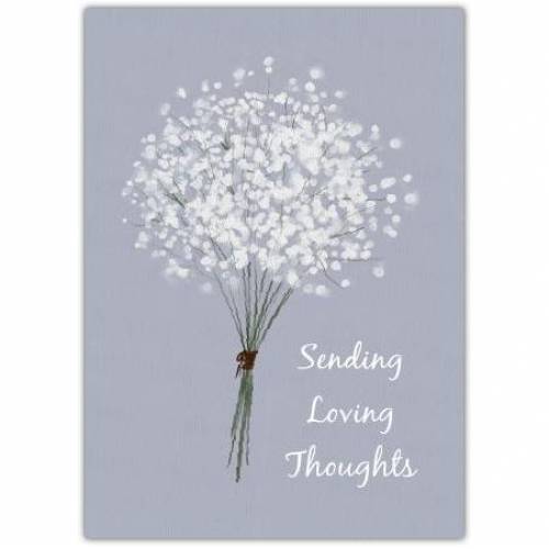 Sympathy White Flowers Card