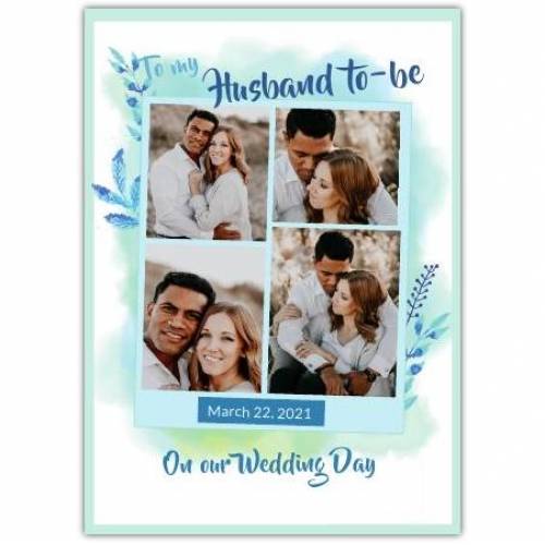 Husband To Be On Wedding Day Photo Gallery Card
