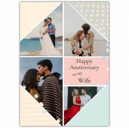 Anniversary Photo Patchwork Greeting Card