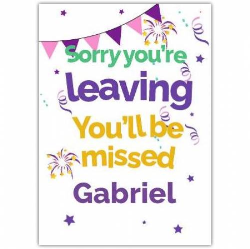 New Job Leaving Missed Banner Greeting Card