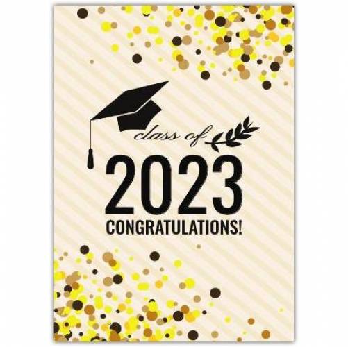 Class Of Year Graduation Congratulations Gold Card