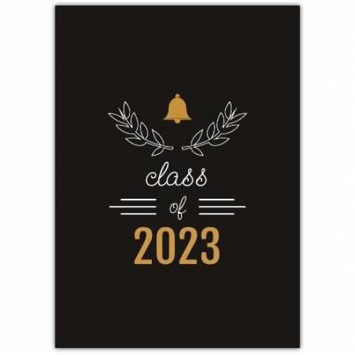 Class Of Year Graduation Black Card