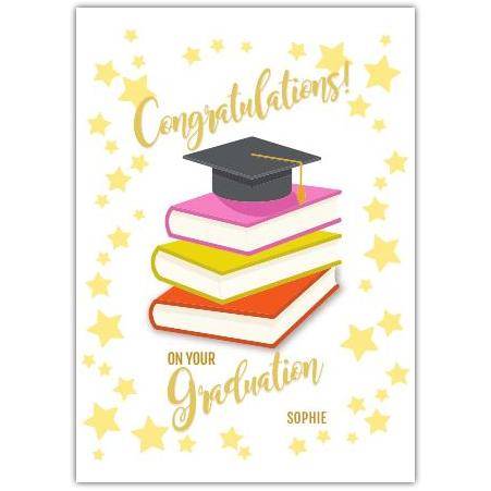 Graduation Congratulations Book Smart Greeting Card | Greeting Card ...