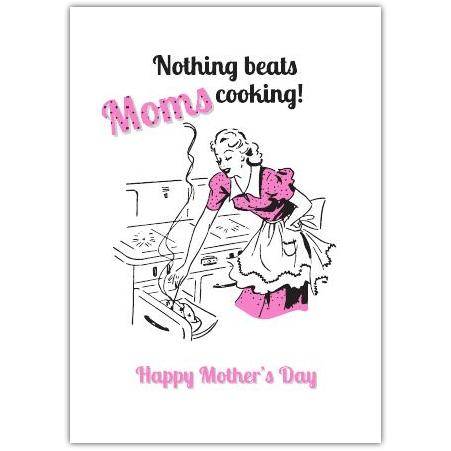 Mothers Day Funny Retro Cooking Greeting Card