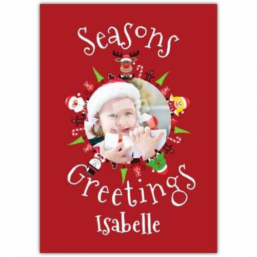 Seasons Greetings Picture Photo Card
