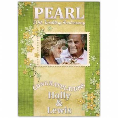 Congratulation Pearl 30th Wedding Anniversary Card