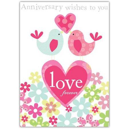 Love Birds Anniversary Wishes To You Anniversary Card